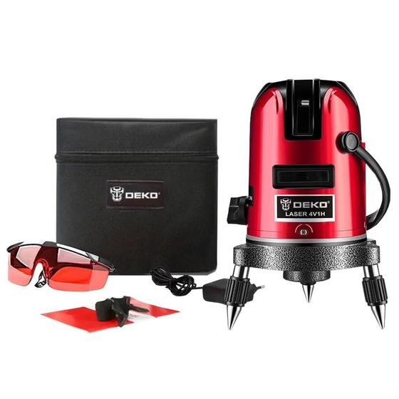 Nível A Laser 5 Linhas 6 Pontos Rotação 360 Deko Menor preço em Nível A Laser 5 Linhas 6 Pontos Rotação 360 Deko