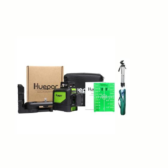Imagem de Nível A Laser 8 Linhas Verde 2 x 360 30m Autonivelante + Suporte Magnético + Tripé