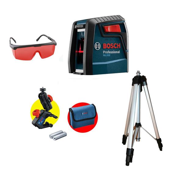 Nível A Laser De Linhas Bosch Gll2-12 + Acessórios Menor preço em Nível A Laser De Linhas Bosch Gll2-12 + Acessórios