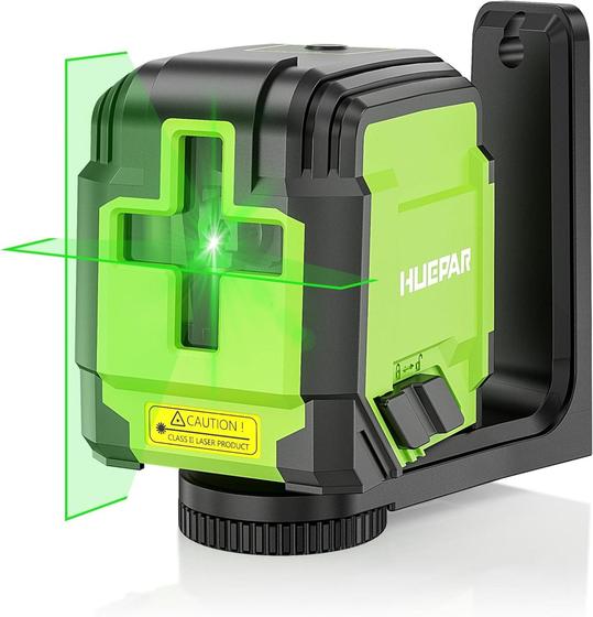 Imagem de Nível a laser Huepar  2 Linhas verde  Autonivelante, Horizontal e Vertical
