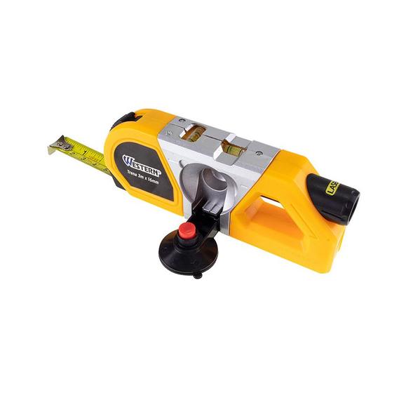 Imagem de Nivel a Laser Nivelador Profissional com Trena 3m Embutida Horizontal Vertical