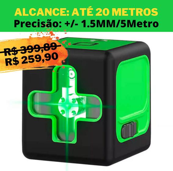 Imagem de Nível A Laser Verde Com Esquadro 20 Metros ORIGINAL profissional Melhor Nivel LASER