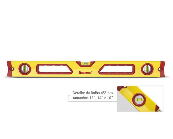 Imagem de Nivel Aluminio Starrett 14equot 350Mm Al-14