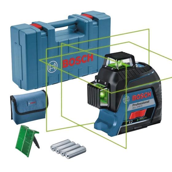 Imagem de Nível Laser 3 Linhas Verdes Com Alcance de 30 m 360 Com Maleta Gll 3-80g - Bosch