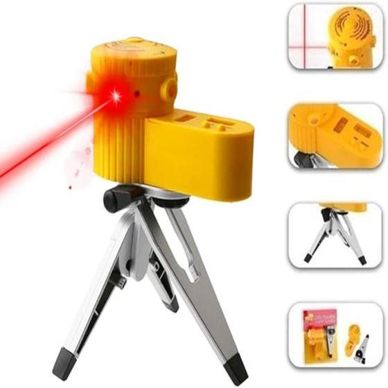 Imagem de Nível Laser Giratório 360º Com Tripé Nivelador Multifuncional Profissional Piso Teto 5 Modos