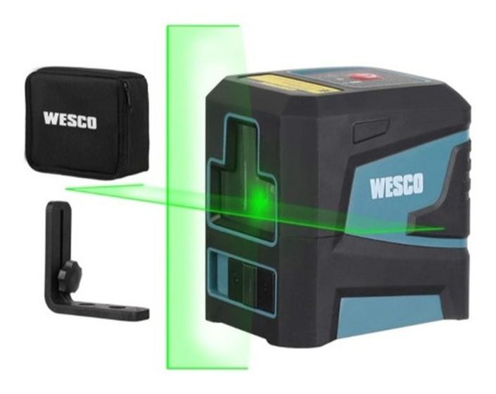 Imagem de Nível Laser Linha Cruzada Verde Ws8915k Wesco C/suporte