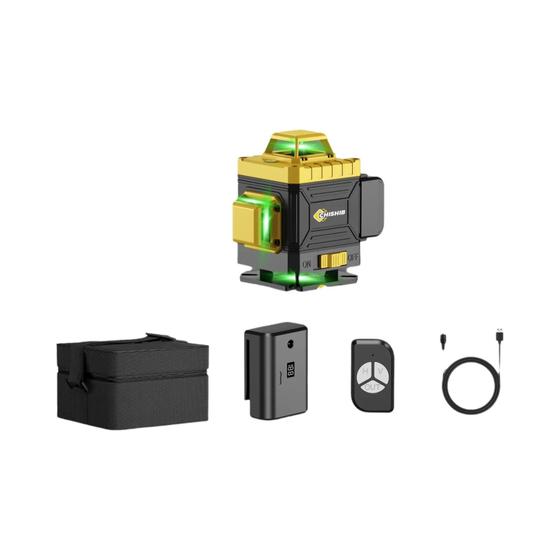 Imagem de Nível Laser Profissional 4D 16 Linhas Com Tripé De 1M 360 graus Nível Laser De Feixe Verde