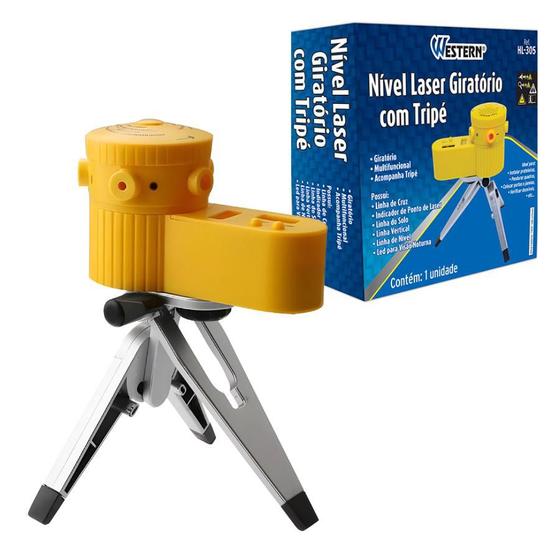 Imagem de Nível Nivelador Laser Giratório Nivelador Profissional Vertical Horizontal Com Tripé