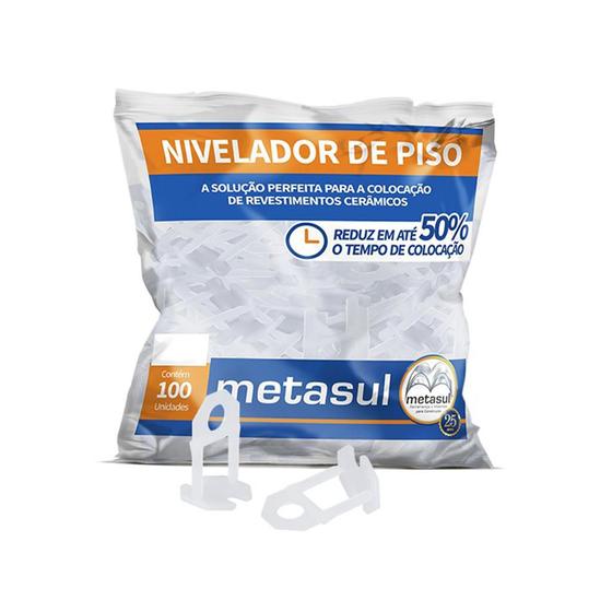 Imagem de Nivelador De Piso Porcelanato 2mm Metasul 100 Peças