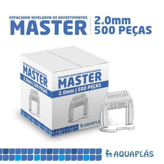 Imagem de Nivelador Espaçador Para Porcelanato, Pisos e Revestimentos Linha MASTER 2,0mm AQUAPLAS - Pacote 500 Peças