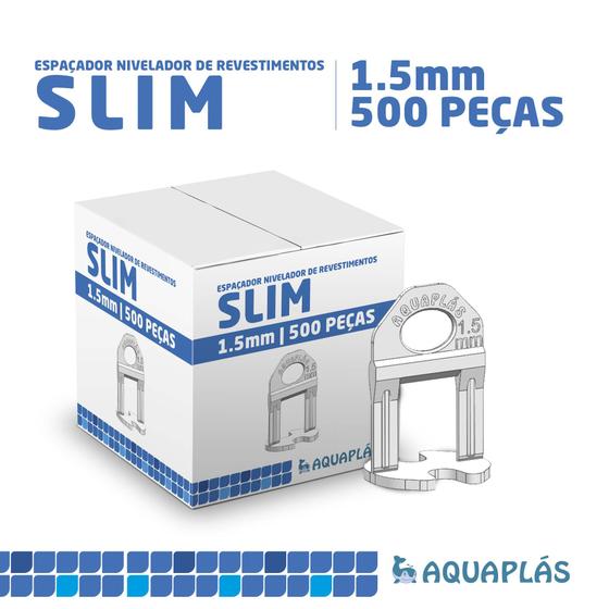 Imagem de Nivelador Espaçador Para Porcelanato, Pisos e Revestimentos Linha SLIM 1,5mm AQUAPLAS - Pacote 500 Peças