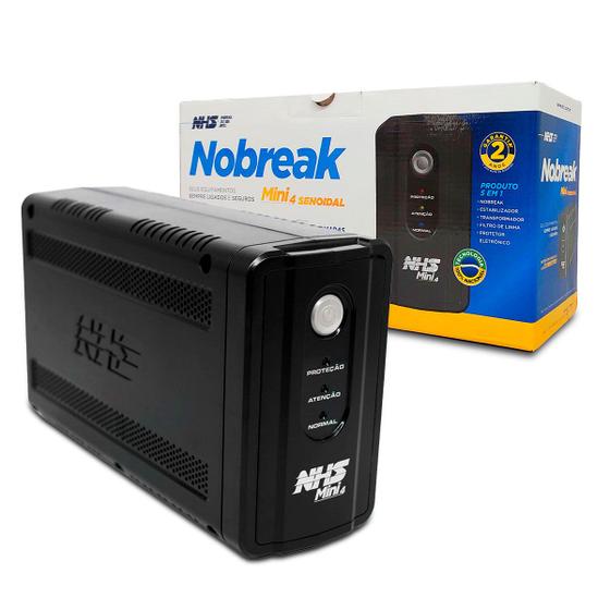 Imagem de Nobreak 600VA NHS Mini 4 Senoidal, Entrada Bivolt, S/120V, Bat. 1x 7Ah/12V - 91.A1.006000