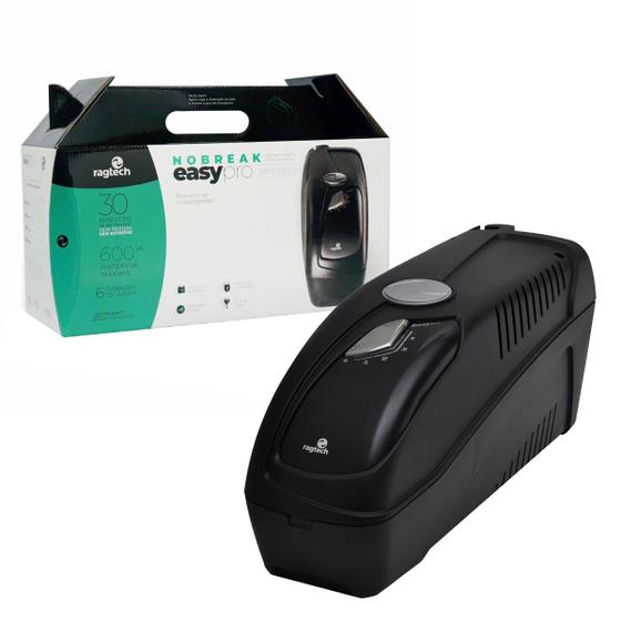 Nobreak 600VA Ragtech Easy Pro, Senoidal Puro, Ent. Bivolt/Saída 115V, 6 Tom, USB - 20NEP4160 Menor preço em Nobreak 600VA Ragtech Easy Pro, Senoidal Puro, Ent. Bivolt/Saída 115V, 6 Tom, USB - 20NEP4160