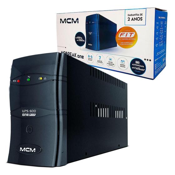 Imagem de Nobreak Mcm 600Va, Ups 600 One Fit, Entrada Bivolt, Saída