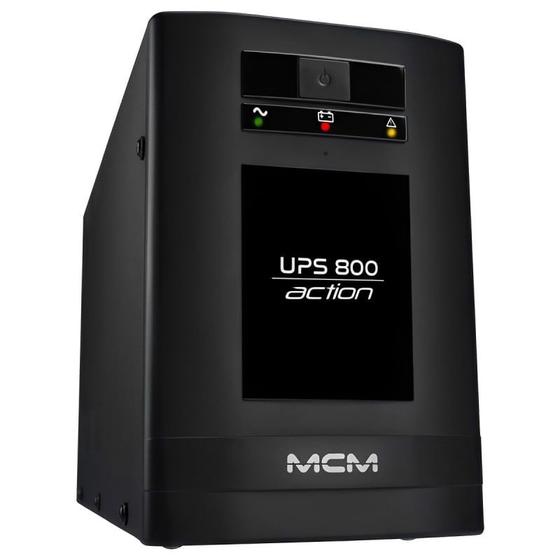 Imagem de Nobreak MCM 800VA, UPS800 ACTION 3.1, 6 Tomadas, Trivolt Automático, Preto - UPS0256