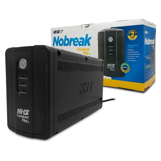 Imagem de Nobreak NHS Compact Plus 4 90.C1.B01400 Entrada Bivolt Saída 120V (1400VA/2b.7Ah)
