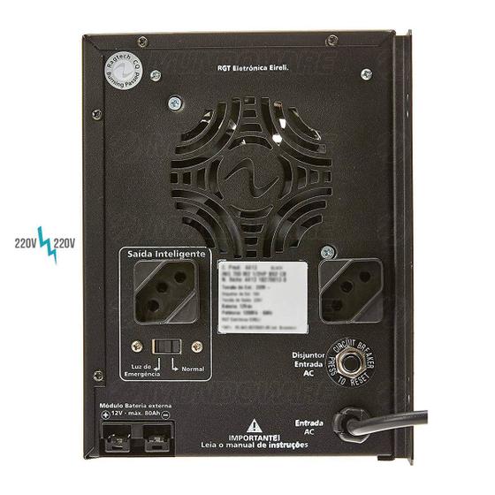 Imagem de Nobreak Portão Basculante Deslizante Pivotante 220V 1/2HP Senoidal 700VA 2 Baterias Internas de 7Ah