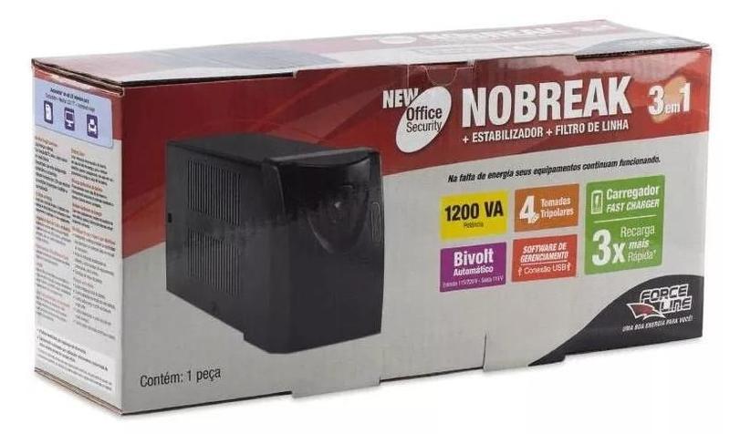 Imagem de Nobreak ups office 1200va bivolt - forceline