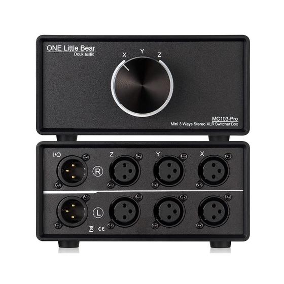 Imagem de Nobsound MC103 Pro - Interruptor de Áudio 3 Entradas/3 Saídas XLR com Carcaça de Alumínio