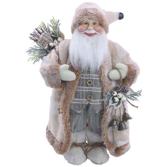 Imagem de Noel com Galhos e Frutas BegBranco Verde  45cm  - 1 Un