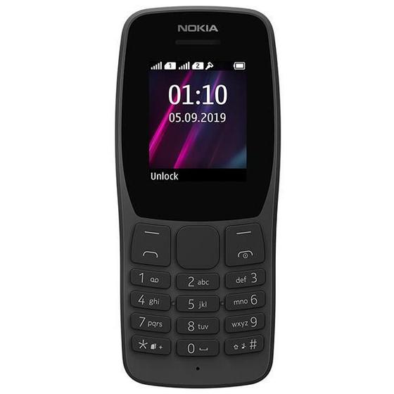 Imagem de Nokia 110: Dual Sim Vga Fm 32Mb Preto Bateria Longa Duração