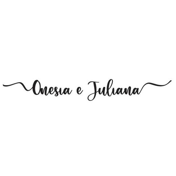 Imagem de Nomes de parede Onesia e Juliana - mdf 3mm preto
