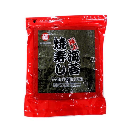 Imagem de Nori Alga para Sushi e Temaki com 50 Folhas Rubi Fukumatsu - 140 gramas