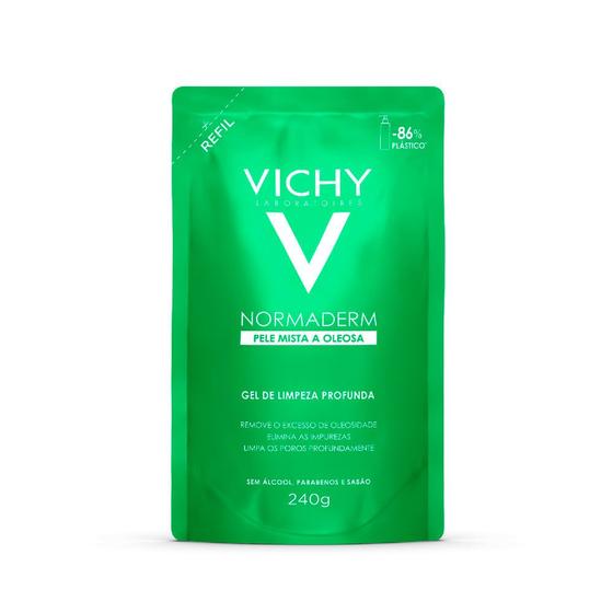 Normaderm Vichy Gel de Limpeza Profunda Facial Refil 240g Menor preço em Normaderm Vichy Gel de Limpeza Profunda Facial Refil 240g