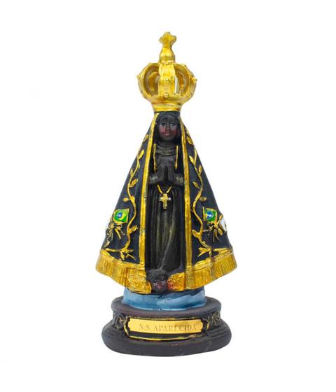 Nossa Senhora Aparecida 10cm - Enfeite Resina - Genérico Imagem de Nossa Senhora Aparecida 10cm - Enfeite Resina