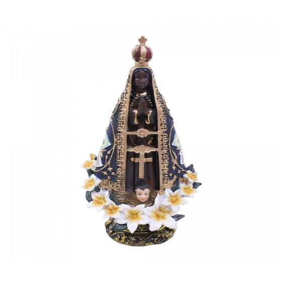 Imagem de Nossa Senhora Aparecida Enfeite Resina 23 Cm