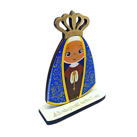 Imagem de Nossa Senhora Aparecida Infantil Mdf Baby Lembrancinha 13cm