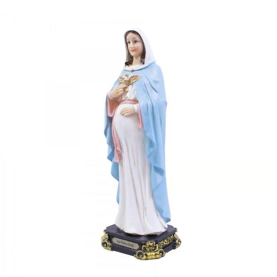 Imagem de Nossa Senhora Grávida 32cm Enfeite Resina Estatua