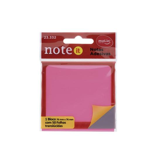 Imagem de Notas Adesivas Rosa Transparente 50 Folhas - Molin