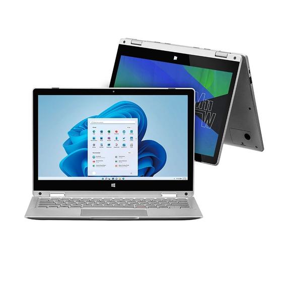 Notebook - Multilaser Pc281 Celeron N4020 2.40ghz 64gb 128gb Híbrido Intel Hd Graphics Windows 11 Home M11w - C/ Office 11,6" Polegadas