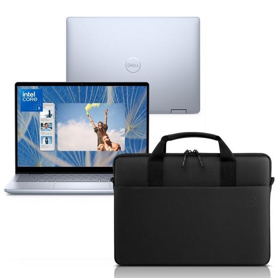 Imagem de Notebook 2 em 1 Dell Inspiron 2IN1-I120U-M15C 14" FHD+ Touch Intel Core 5 120U 8GB 512GB SSD W11 + Capa EcoLoop 14"