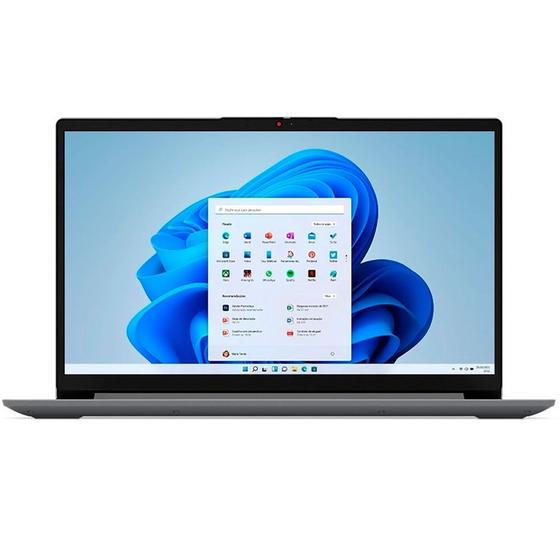 Notebook - Lenovo 82vy000tbr I3-1215u 3.30ghz 4gb 256gb Ssd Intel Hd Graphics Windows 11 Home Ideapad 1i 15,6 Polegadas