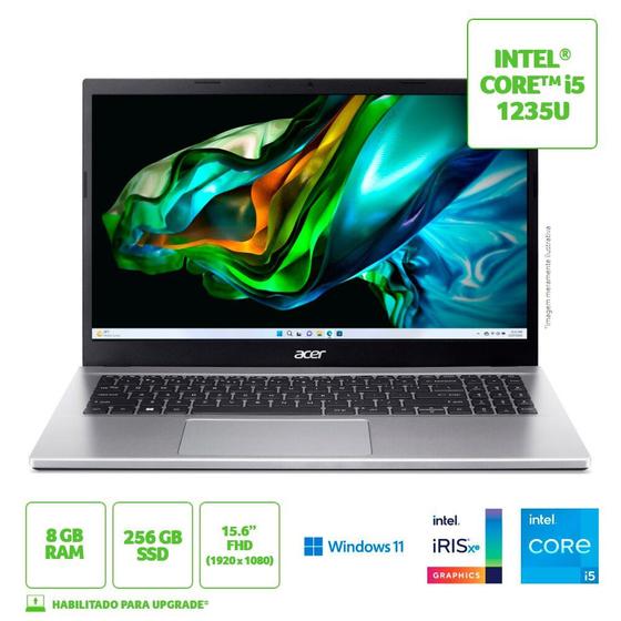 Imagem de Notebook Acer Aspire 3 15 6 Intel i5 256 GB SSD 8GB RAM