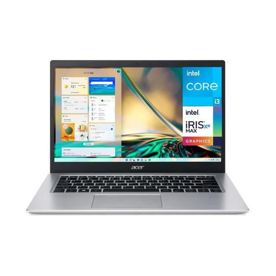 Imagem de Notebook Acer Aspire 3 Intel Core i3 11a Geração 4.10Ghz 8GB DDR4 SSD 512GB NVMe Tela 15.6" Full HD Gráficos Iris Xe Windows 11 A315-58-372M