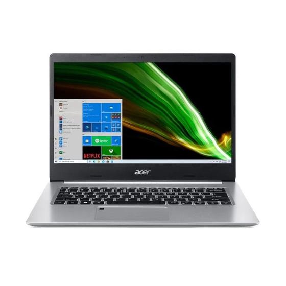 Imagem de Notebook Acer Aspire 5 14 HD I3-1005G1 128GB SSD 4GB Prata Win 10 Home A514-53-31PN