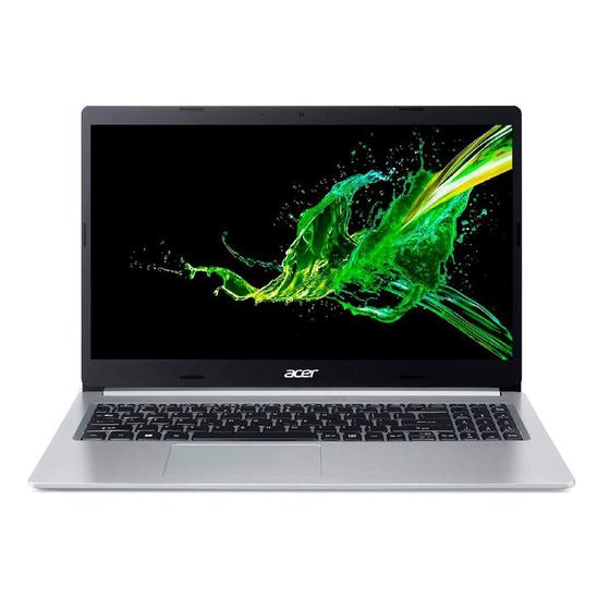Imagem de Notebook Acer Aspire 5 Intel Core i5-10210U, 4GB RAM, SSD 256GB NVMe, 15.6 Full HD, UHD Graphics, Endless, Prata - A515-54-5526