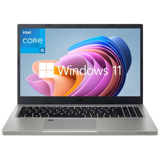 Notebook Acer Aspire Vero Intel Core i5 11ª Geração 1135G7 4.20Ghz 8GB DDR4 SSD 256GB NVMe 15,6" Full HD Windows 11 AV15-51-53AP Menor preço em Notebook Acer Aspire Vero Intel Core i5 11ª Geração 1135G7 4.20Ghz 8GB DDR4 SSD 256GB NVMe 15,6" Full HD Windows 11 AV15-51-53AP