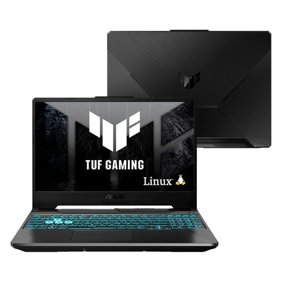 Notebook ASUS TUF Gaming A15, RTX 3050, AMD RYZEN 7, 8 GB, 512 GB SSD, KeepOS, Tela 15.6" FHD, Graphite Black - FA506NCR-HN089 Imagem de Notebook ASUS TUF Gaming A15, RTX 3050, AMD RYZEN 7, 8 GB, 512 GB SSD, KeepOS, Tela 15.6" FHD, Graphite Black - FA506NCR-HN089