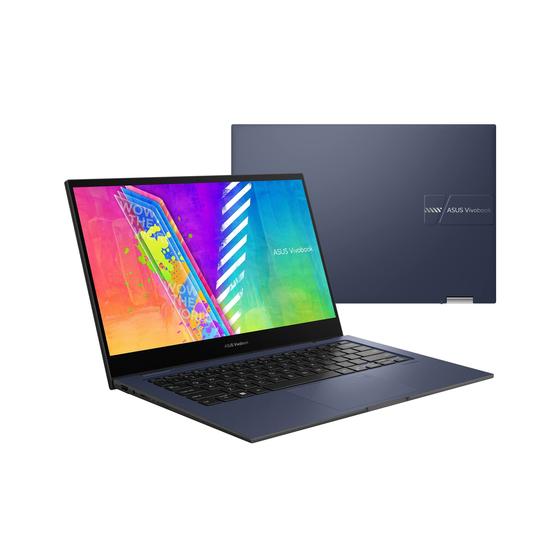 Notebook ASUS VivoBook Go 14 Flip 2 em 1 - 14" - 4GB RAM - 64GB SSD Imagem de Notebook ASUS VivoBook Go 14 Flip 2 em 1 - 14" - 4GB RAM - 64GB SSD