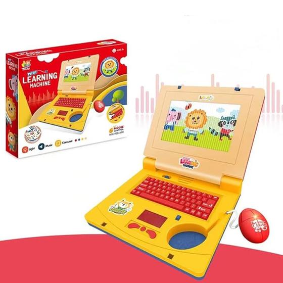 Imagem de Notebook Brinquedo Laptop Computador Infantil Musical Luz Meninos e Meninas