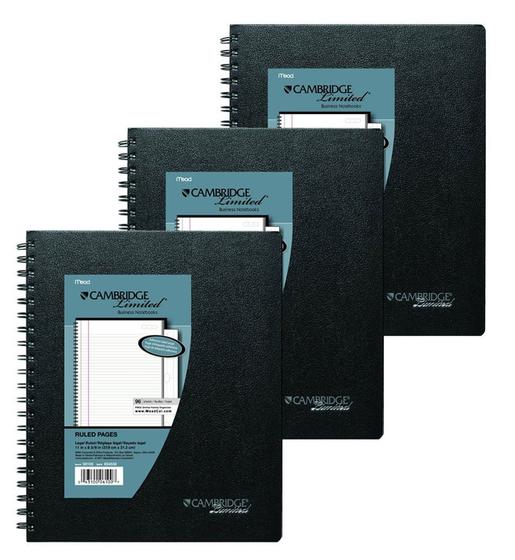 Imagem de Notebook Cambridge Business A4 com Bolso e Capa Dura - Pacote com 3 Unidades