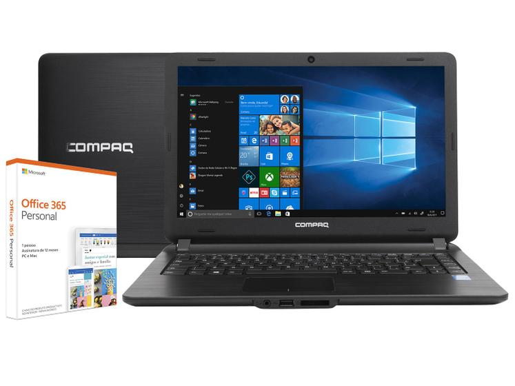 Notebook - Compaq Cq21 I3-5015u 2.10ghz 4gb 500gb Padrão Intel Hd Graphics Windows 10 Home Presario 14" Polegadas