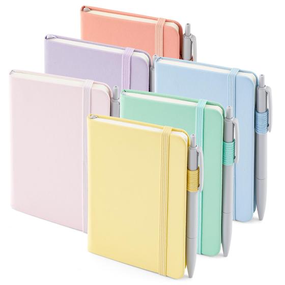 Imagem de Notebook FeelA A6 com 6 Canetas e 6 Bolsos - Pacote com Suporte