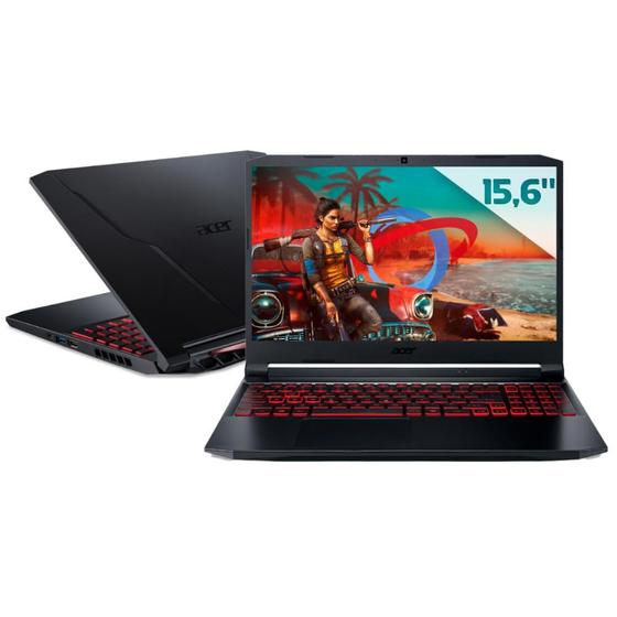 Notebook Gamer Acer AN515-57-740K i7, 16GB, SSD 512GB, GTX 1650, Tela 15.6 IPS 144Hz, Windows 11 Menor preço em Notebook Gamer Acer AN515-57-740K i7, 16GB, SSD 512GB, GTX 1650, Tela 15.6 IPS 144Hz, Windows 11
