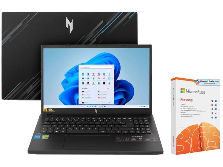 Notebook Gamer Acer Nitro Intel Core i5 8GB 512GB - Windows 11 + Microsoft 365 Personal Office 1TB Imagem de Notebook Gamer Acer Nitro Intel Core i5 8GB 512GB