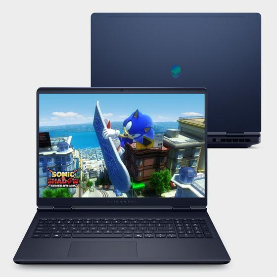 Notebook Gamer Dell Alienware 16 Aurora AC16250 AC16-C5210H-U20 16" WQXGA Intel Core5 16GB 512GBSSD NVIDIA RTX4050 Linux Imagem de Notebook Gamer Dell Alienware 16 Aurora AC16250 AC16-C5210H-U20 16" WQXGA Intel Core5 16GB 512GBSSD NVIDIA RTX4050 Linux